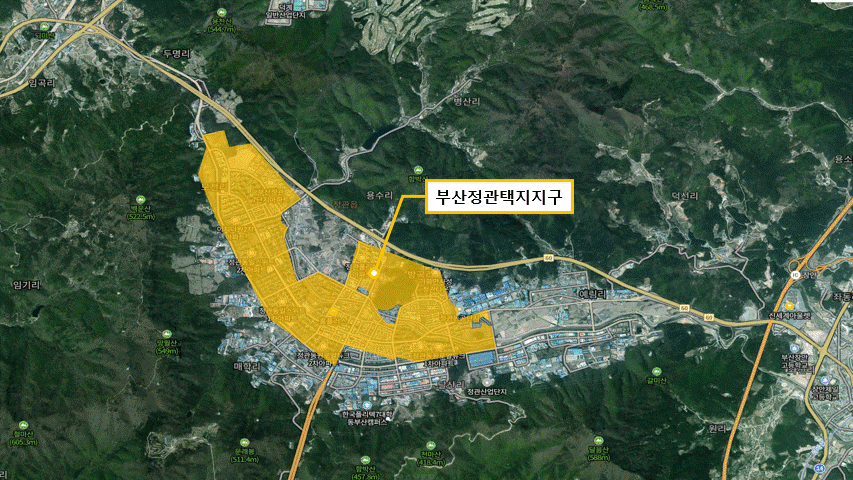 정관택지지구 사업위치도