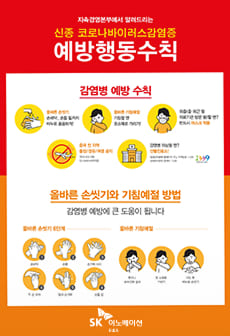 신종 코로나바이러스 감염증 예방행동수칙 감염병 예방수칙, 올바른 손씻기와 기침예절 방법 감염병 예방에 큰 도움이 됩니다.